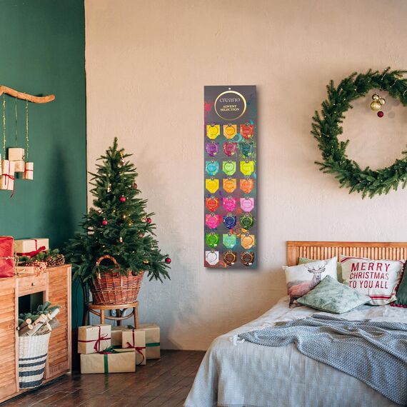 Creano Bio Tee Adventskalender - Wohlfühlkalender - Tee Geschenkset - 24 Teebeutel in 24 herrlichen Sorten - bestehend aus Kräutertee, Früchtetee, Gewürztee & echte Teemischungen
