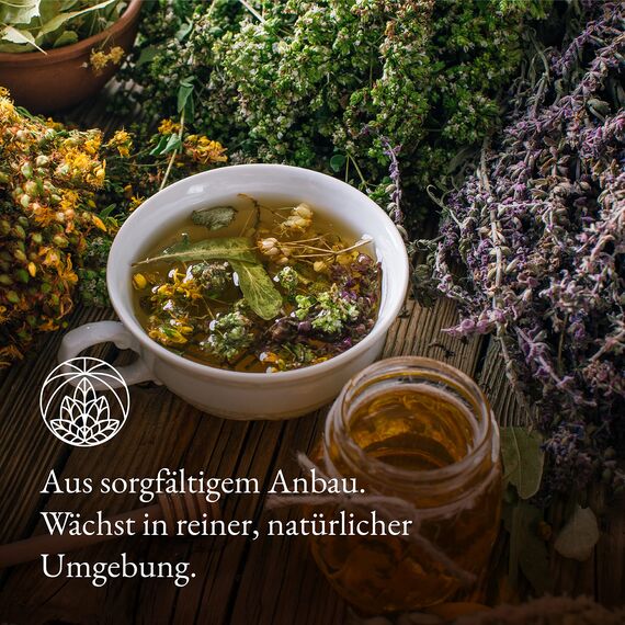 Gelassenheit Tee Monte Nativo (300g) - Hochwertige Kräutermischung - Lavendel, Kamillentee, Pfefferminztee lose - als Schlaftee, Beruhigungstee - 100% natürlich und ohne Zusatzstoffe