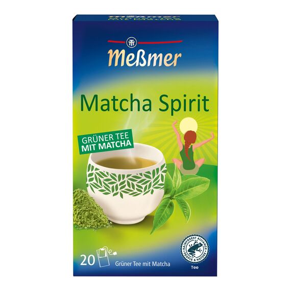 Meßmer MATCHA SPIRIT | Grüner Tee mit Matcha | 20 Teebeutel | für morgendliche Rituale