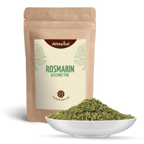 Rosmarin getrocknet 500g | 100% rein und naturbelassen für Gewürzmischungen und aromatischen Tee | Rosmarinnadeln geschnitten | mediterranes Gewürz | intensives Aroma | vom Achterhof