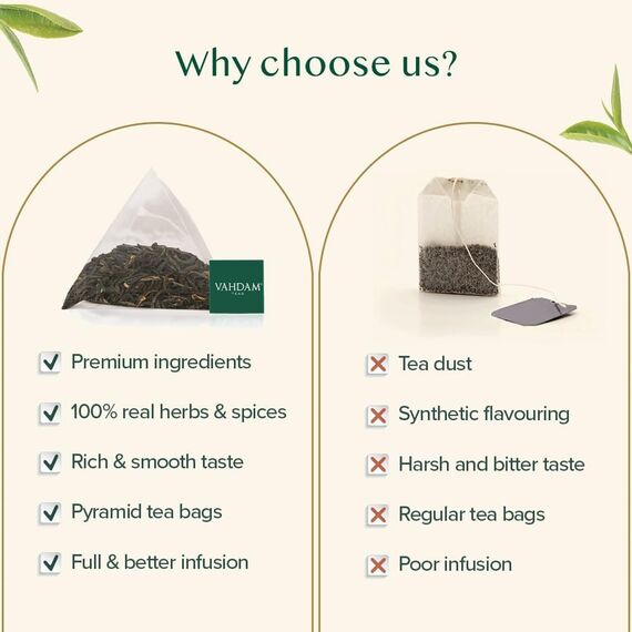 VAHDAM, Earl Grey Schwarz Tee (100 Teebeutel) Zitrusig, Köstlich & Aromatisch | Schwarzer tee Gemischt Mit 100% Natürlichem Bergamotte Öl | Brau Heiß, Eis oder Kombucha Tee