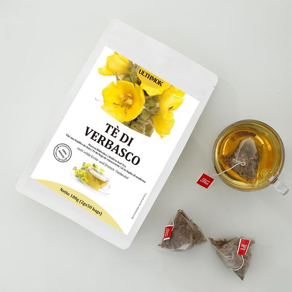Premium Mullein Tea Königskerzenblatt Tee, 50 Teebeutel. Mullein Leaf Tea Zur Lungenreinigung und Unterstützung der Atemwege, ohne Zusatzstoffe und koffeinfrei.…