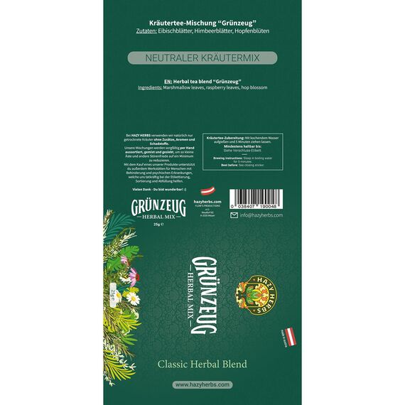 HAZY HERBS | Kräutertee-Mischung "Grünzeug" - 100% natürlicher Kräutermix - 25g feine Mischung