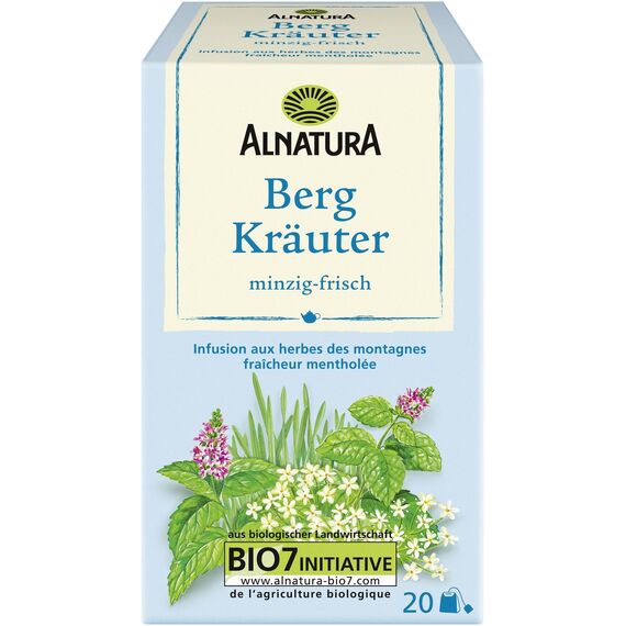 Alnatura Bio Bergkräutertee, 20 Beutel, 6er Pack (6 x 35 g)