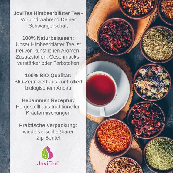 JoviTea® Zyklus 1 + 2 Spar-Set Bio Frauenmanteltee +Bio Himbeerblättertee (2 x 80g)