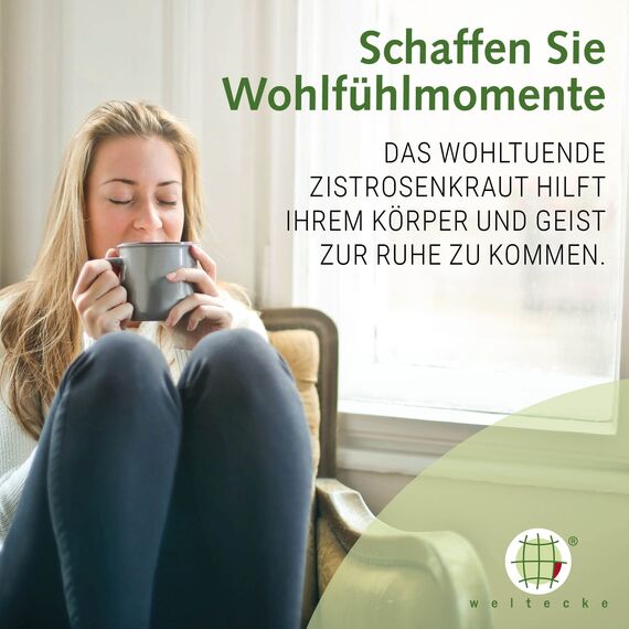 Weltecke Bio-Zistrosen-Tee lose 250 g | Frisch abgefüllt in Deutschland | Aromatisch-herber Kräuter-Tee von der Zistrose | Natürlich vegan | Ohne künstliche Aromen & Zucker | Cistus Incanus