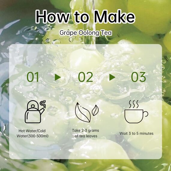 HANFANGLING Trauben Oolong Tee, 2Stück, Natürlicher Loser Tee, Fördert den Stoffwechsel,lindert Müdigkeit, Angst und Stress, Fördert die Durchblutung und verbessert die Immunität