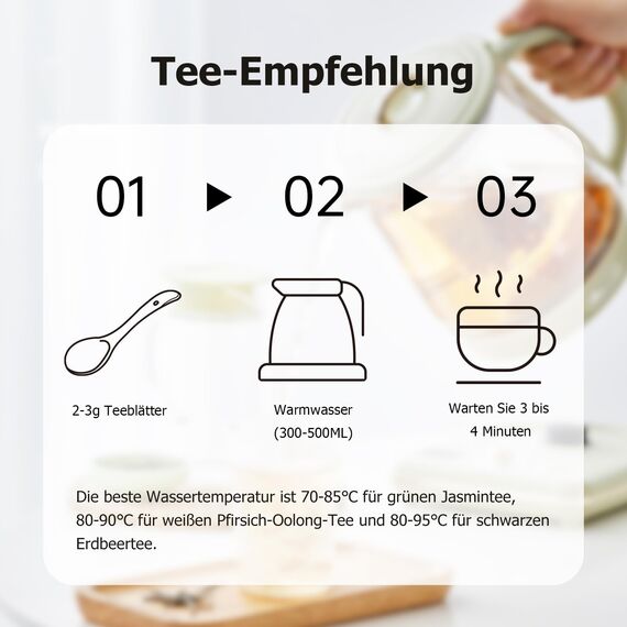 HANFANGLING Tee Geschenkbox, Weißer Pfirsich Oolong Tee, Jasmin Grüner Tee, Erdbeere Schwarzer Tee, Drei Früchteteemischungen, Schön Verpackt