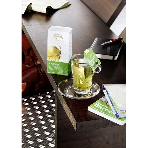 Ronnefeldt Morgentau 'Joy of Tea' - Grüntee mit Mango-Zitrusgeschmack, 15 Teebeutel, 37.5 g, Menge:6 Stück