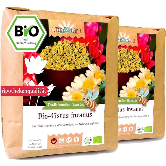 Cistus Tee - Cistus incanus Tee - Bio Zistrosenkraut geschnitten (1000g)