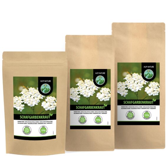 Alpi Nature Schafgarbe Tee 500g, Schafgarbenkraut getrocknet, Schafgarbentee, Tee lose