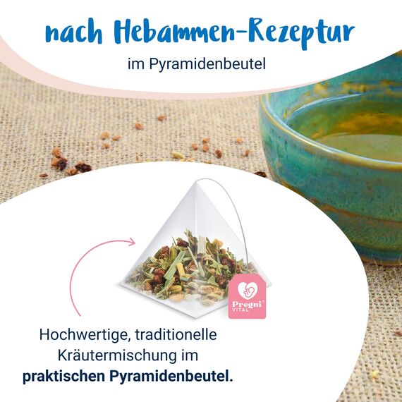 Glückliche Stillzeit® - BIO Stilltee im Pyramidenbeutel - Milchbildung und Ausgleich des Feuchtigkeitshaushalts - mit Bockshornklee, Lemongras, Fenchel, Anis, Kümmel - 15 Teebeutel