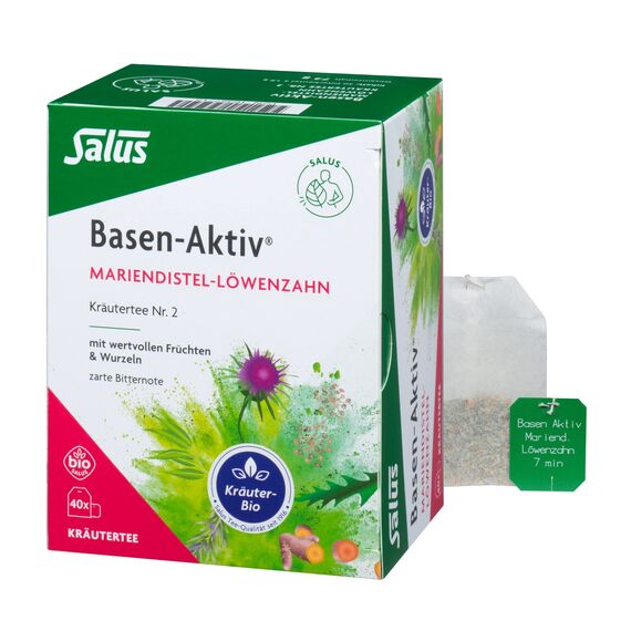 Salus Basen-Aktiv Mariendistel Löwenzahn Tee - 1x 40 Stück (72 g) - Kräutertee Nr. 2 - Salus Tee Qualität seit 1916 - mit wertvollen Früchten und Wurzeln – zarte Bitternote - bio
