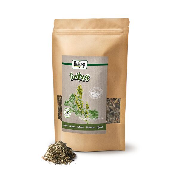 Biojoy BIO-Beifuß Tee (250 g), getrocknet und geschnitten, Beifusskraut (Artemisia vulgaris)