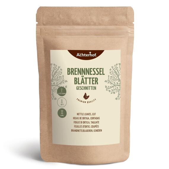 Brennnessel Blätter geschnitten 100g | Brennnesselblätter getrocknet und geschnitten | ideal für Brennnessel-Tee | Kräutertee loose | vom Achterhof