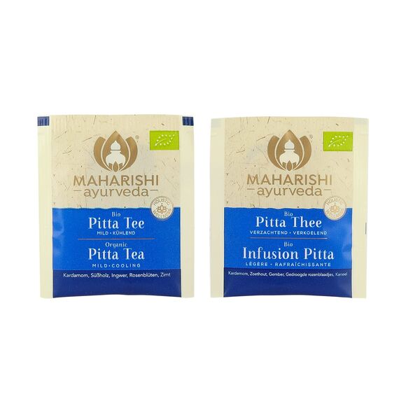 Maharishi Ayurveda Pitta Tee | Bio | ayurvedischer Kräuter- & Gewürztee | fein und mild | mit Rosenblütenblättern | 15 Teebeutel | 1er Pack