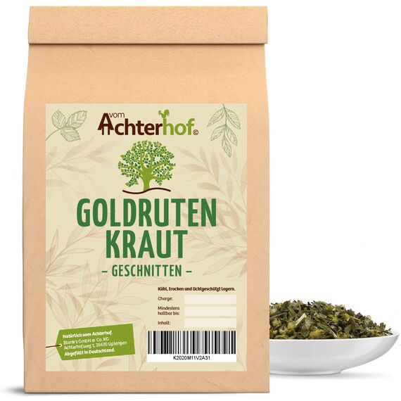Goldrutenkraut geschnitten getrocknet 250 g Goldrutentee - Goldrutenkraut-Tee Goldrute vom-Achterhof