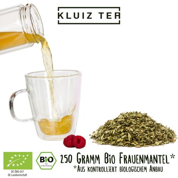Frauenmanteltee Bio 250 Gramm - Frauenmantel Tee I 100% natürlich aus Biologischem Anbau by KLUIZ TEA