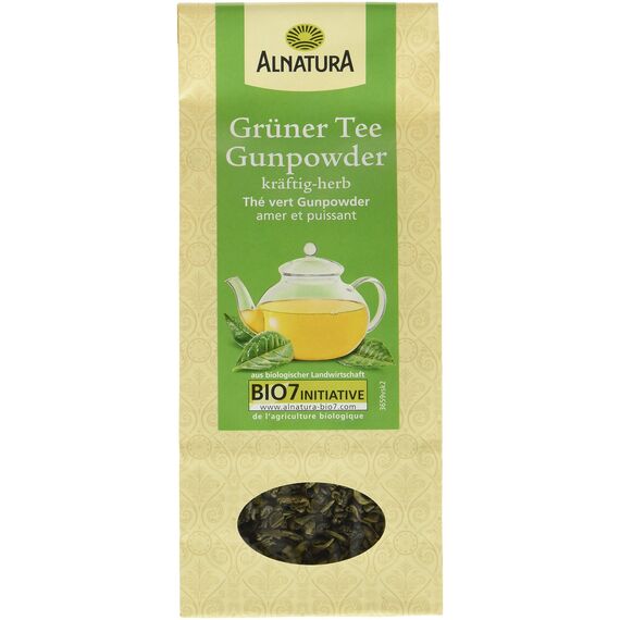 Alnatura Bio loser Grüntee Gunpowder, 6er Pack (6 x 100 g)