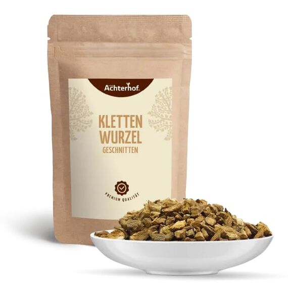 Klettenwurzel geschnitten 1000g | getrocknete und fein geschnittene Klettenwurzel | leicht herber, harmonischer Geschmack | ideal für Klettenwurzeltee | vom Achterhof
