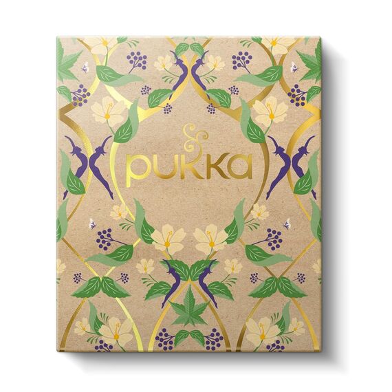 Pukka Tee Geschenkset, Bio Selection Box "Relax", Manuka Honig, Kamillentee, Tee Set, Ideal für jeden Anlass, Geschenkidee, 5 Varianten,45 Teebeutel