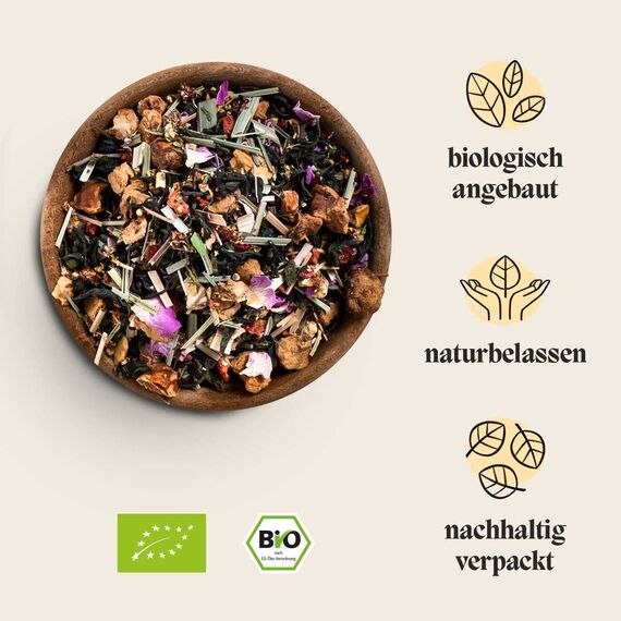 teegeschwister® | Schwesterherz Bio-Tee | Weißtee mit Früchten & Kräutern | Geschenk für die Schwester | 70g
