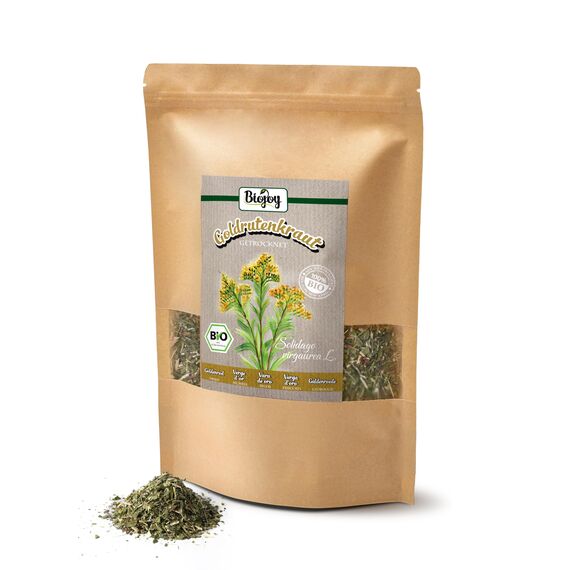Biojoy BIO-Goldrutenkraut Tee (250 g), Goldrutentee, getrocknet und geschnitten (Solidago virgaurea)