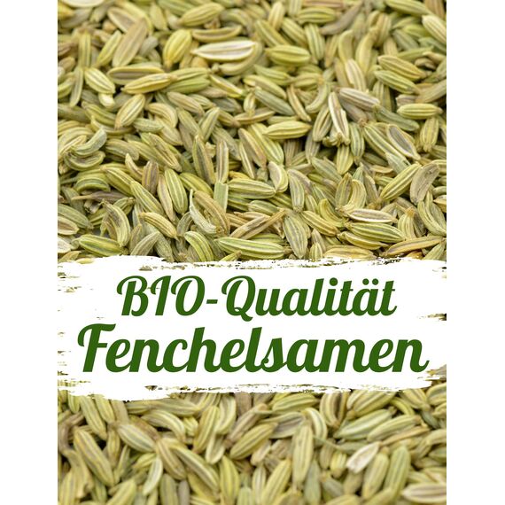 BIO Fenchelsamen 200g Fenchel Gewürz Fenchelsaat Fennel Seeds ganz | BIO-Qualität | Teegewürz Kräutertee Fencheltee | OmVeda Gewürze | Für Küche und Tee
