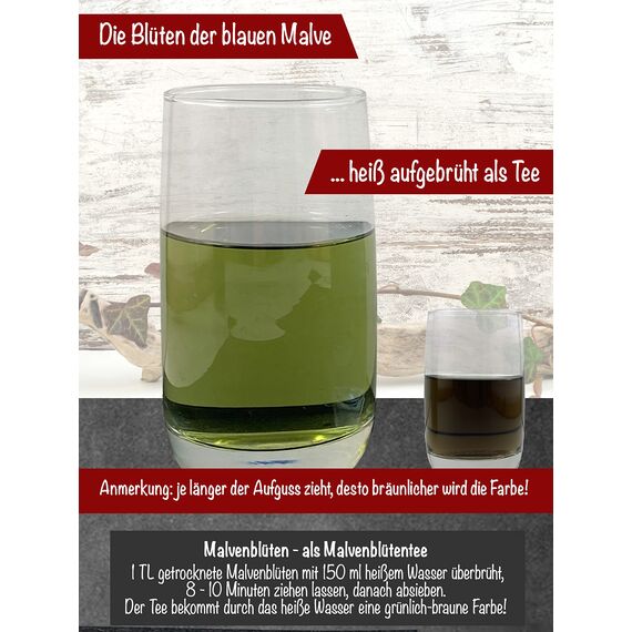 direct&friendly | 100g | blaue Malvenblüten | Bio | großblättrig | Malventee | ganze Blüten getrocknet