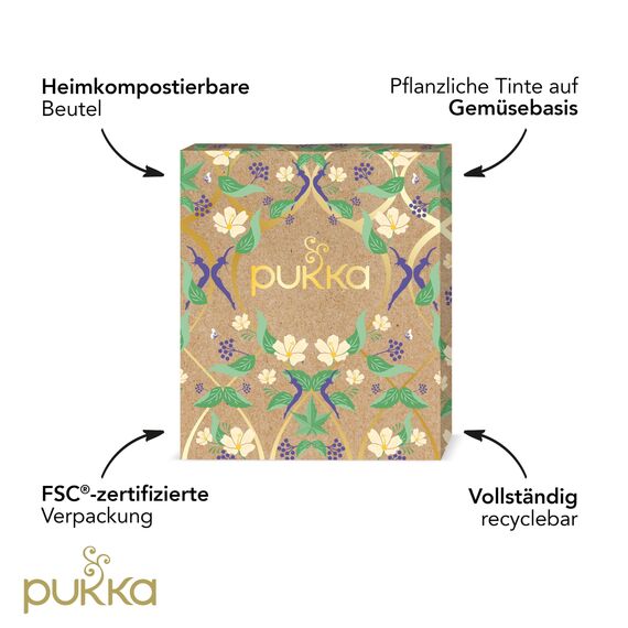 Pukka Tee Geschenkset, Bio Selection Box "Relax", Manuka Honig, Kamillentee, Tee Set, Ideal für jeden Anlass, Geschenkidee, 5 Varianten,45 Teebeutel