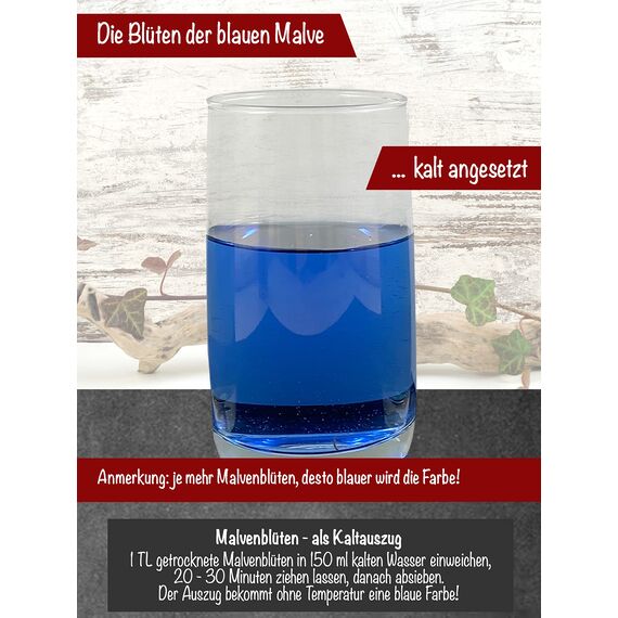direct&friendly | 100g | blaue Malvenblüten | Bio | großblättrig | Malventee | ganze Blüten getrocknet