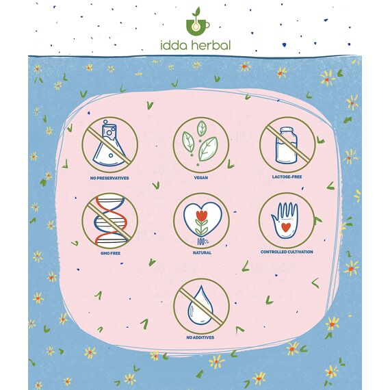 IDDA Herbal Weißdorn Tee 1kg, Weißdornkraut getrocknet und geschnitten, Weissdorn Tee, Kräutertee