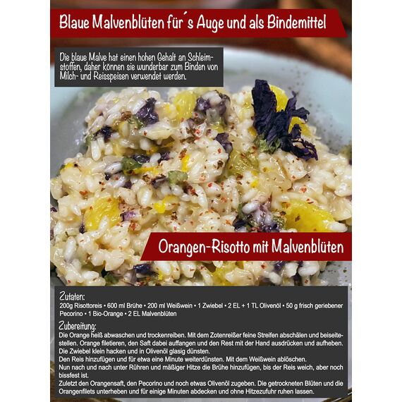 direct&friendly | 100g | blaue Malvenblüten | Bio | großblättrig | Malventee | ganze Blüten getrocknet