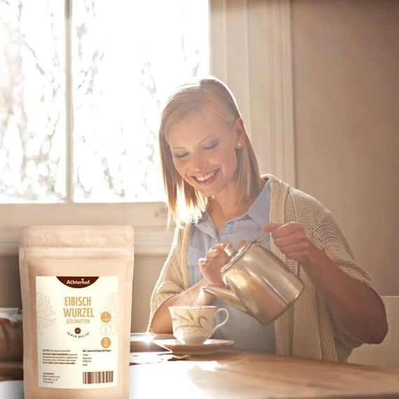 Eibischwurzel 100g I Eibischwurzel getrocknet und geschnitten I ideal für Eibischwurzel-Tee I süßer Geschmack I naturrein I Kräutertee lose I vom Achterhof