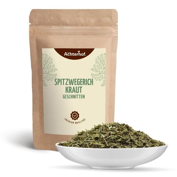 250 g Spitzwegerichblätter geschnitten Juglandis Fol. conc. Spitzwegerich-Tee natürlich vom-Achterhof