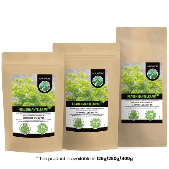 Alpi Nature Frauenmanteltee 400g, Frauenmantelkraut geschnitten, Frauenmantel Tee lose