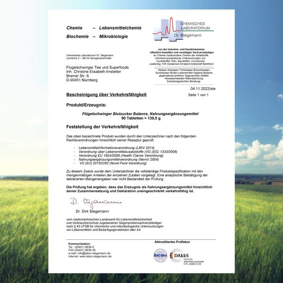 90 Blutzucker Balance Tabletten für 3 Monate mit Pflanzenextrakten aus hochwertigem Ceylon Zimt, Bockshornklee, Berberin, Chrom Picolinat, Vitaminen und Mineralstoffen (90 Tabletten)