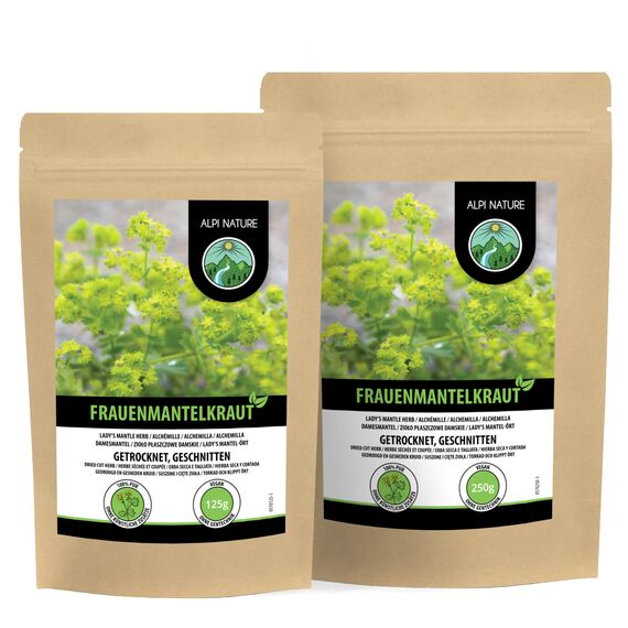 Alpi Nature Frauenmanteltee 250g, Frauenmantelkraut geschnitten, Frauenmantel Tee lose