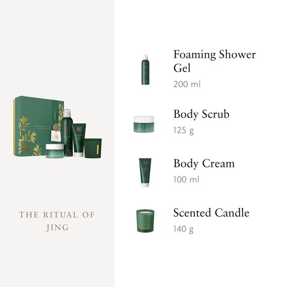 RITUALS Geschenkset The Ritual of Jing, Medium – Geschenkbox mit Produkten für die Körperpflege mit Lotus und Jujube – Beruhigende Eigenschaften