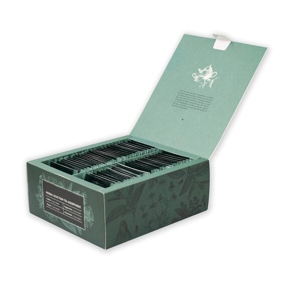 ACORUS | Kräuterauswahl - Tee Set | Natürliche Tee Geschenkset mit 4 Geschmacksrichtungen | Entdecken Sie die Qualität des Tees | Teeset Sortiment | Teebox mit 56 Kräuter Teebeutel