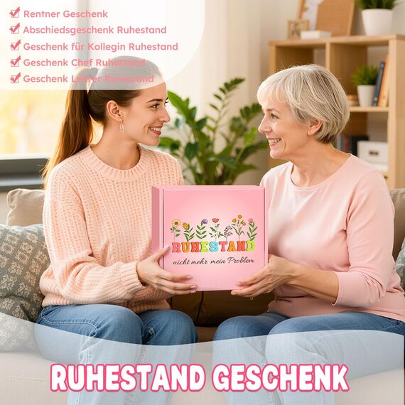 Giftota Ruhestand Geschenk Box Frauen, Renteneintritt Geschenk Frau Abschied Kollegen, Rosa Thermobecher Wellness Geschenkbox, Lustige Socken Ruhestand Rente, Abschiedsgeschenk Kollegin Kollege