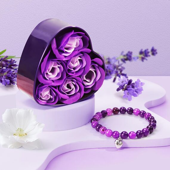 MUJUZE Geschenke für Frauen,Drink Happy Thoughts-Positive Geschenk Frau,Weinbecher Geschenkset Geburtstag Frauen,Wellness Geschenkkorb für Beste Freundin,Schwester,Damen Geschenk,Gifts for Women