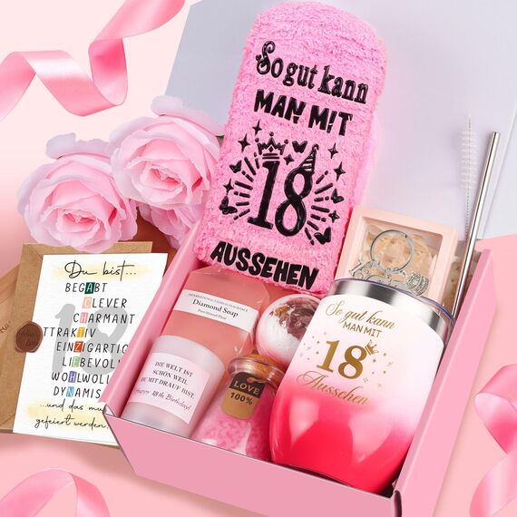 Giftota 18. Geburtstag Mädchen, Geschenke zum 18 Geburtstag Mädchen Geschenke für Frauen, Geburtstagsgeschenk Rituals Geschenkset frauen Geburtstagsgeschenk für Schwester Beste Freundin Klassenkamerad