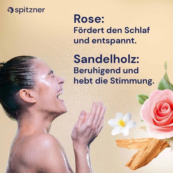Spitzner Duschschaum Cremegefühl (4 x 50 ml) Set – Entspannende Wellness-Schaumdusche für sie mit cremigem Schaum für weiches Hautgefühl, sanft reinigend, hautverträglich und vegan…