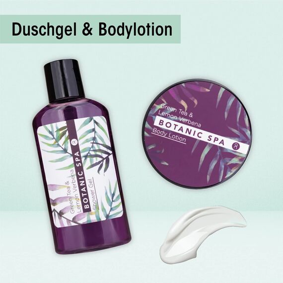 Accentra – Badeset Frauen Botanic SPA im Seegraskorb – 4-teiliges Pflegeset mit Duschgel, Badesalz, Bodylotion & Netzschwamm – Wellness Geschenkset zum Geburtstag, Valentinstag & Weihnachten