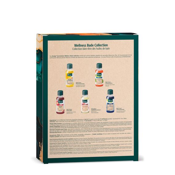 Kneipp Geschenkset Wellness Bade Collection - Geschenkpackung mit 5 beliebten Badeölen von Kneipp - Für einen Moment voller Entspannung und Wohlbefinden - 5 x 20ml - Testgrößen zum Kennenlernen