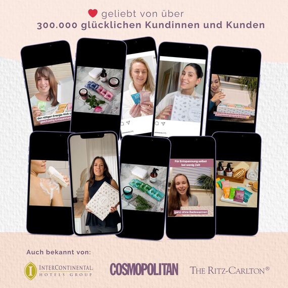 WALTZ 7 Original Duschbomben, 32 Stück Monatspackung Aromatherapie, Wellness Geschenkset für Frauen, Männer, Geburtstagsgeschenk Freundin, Weihnachtsgeschenke Kleinigkeiten, Wichtelgeschenk Idee