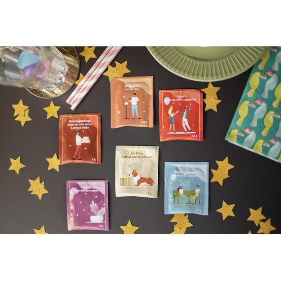 ACORUS | Geschenk Tee Set | Natürliche Tee Geschenkset mit 6 Geschmacksrichtungen | Rücksichtsvolles Geschenk für Geburtstage | Geschenk Box | Teebox mit 60 Kräuter Teebeuteln