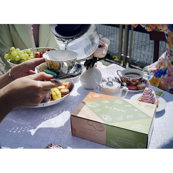 ACORUS | Party Tee Set | Tee Geschenkset mit 4 verschiedenen Geschmacksrichtungen | Natürliches Früchte Teeset | Teebox mit 40 Teebeutel