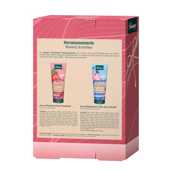 Kneipp Geschenkset Herzensmomente - Geschenkpackung mit 2 Aroma-Pflegeduschen in Originalgröße von Kneipp - Schenken Sie Ihren Liebsten pflegende Verwöhnmomente - 2 x 200ml
